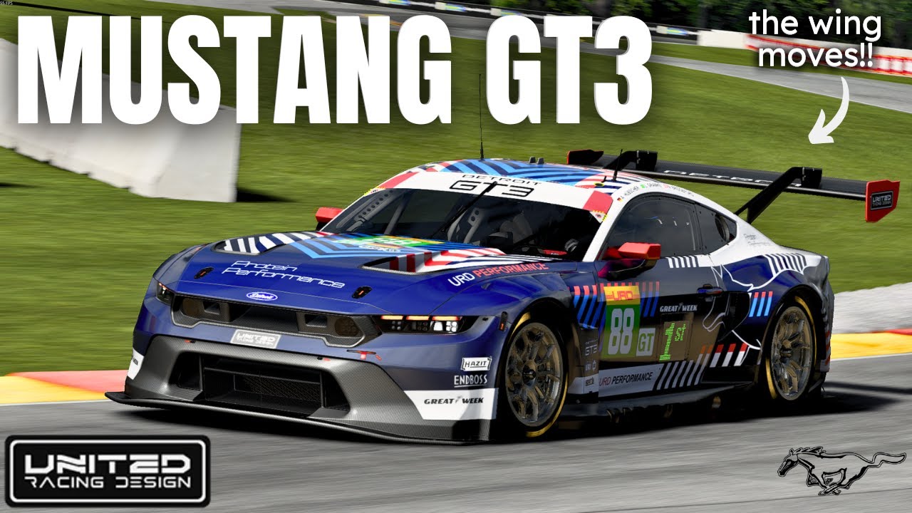 New FORD MUSTANG GT3 Mod for Assetto Corsa | URD Detroit Coyote GT3