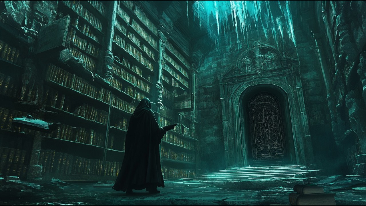 Dark Fantasy Deep Work Music | Ancient Library Focus Ambience (1.5 Hours)