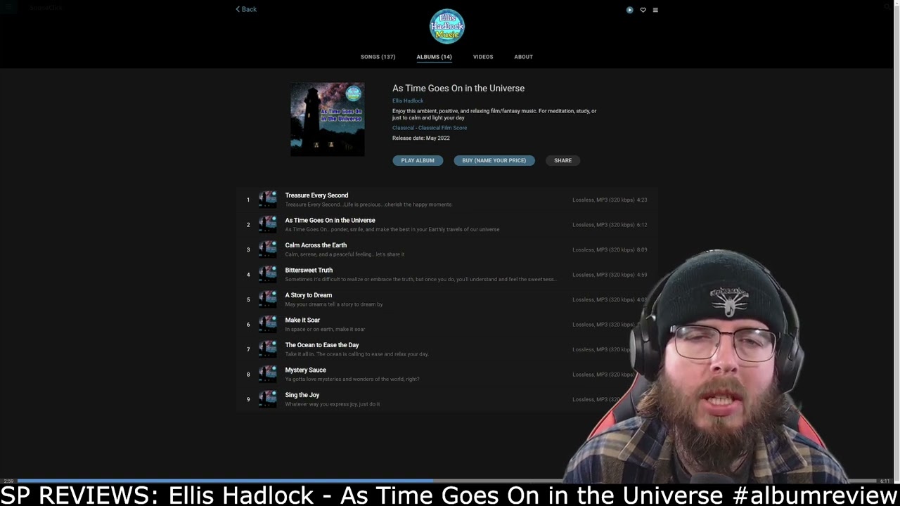 Ellis Hadlock Music - As Time Goes On in the Universe - Album Review