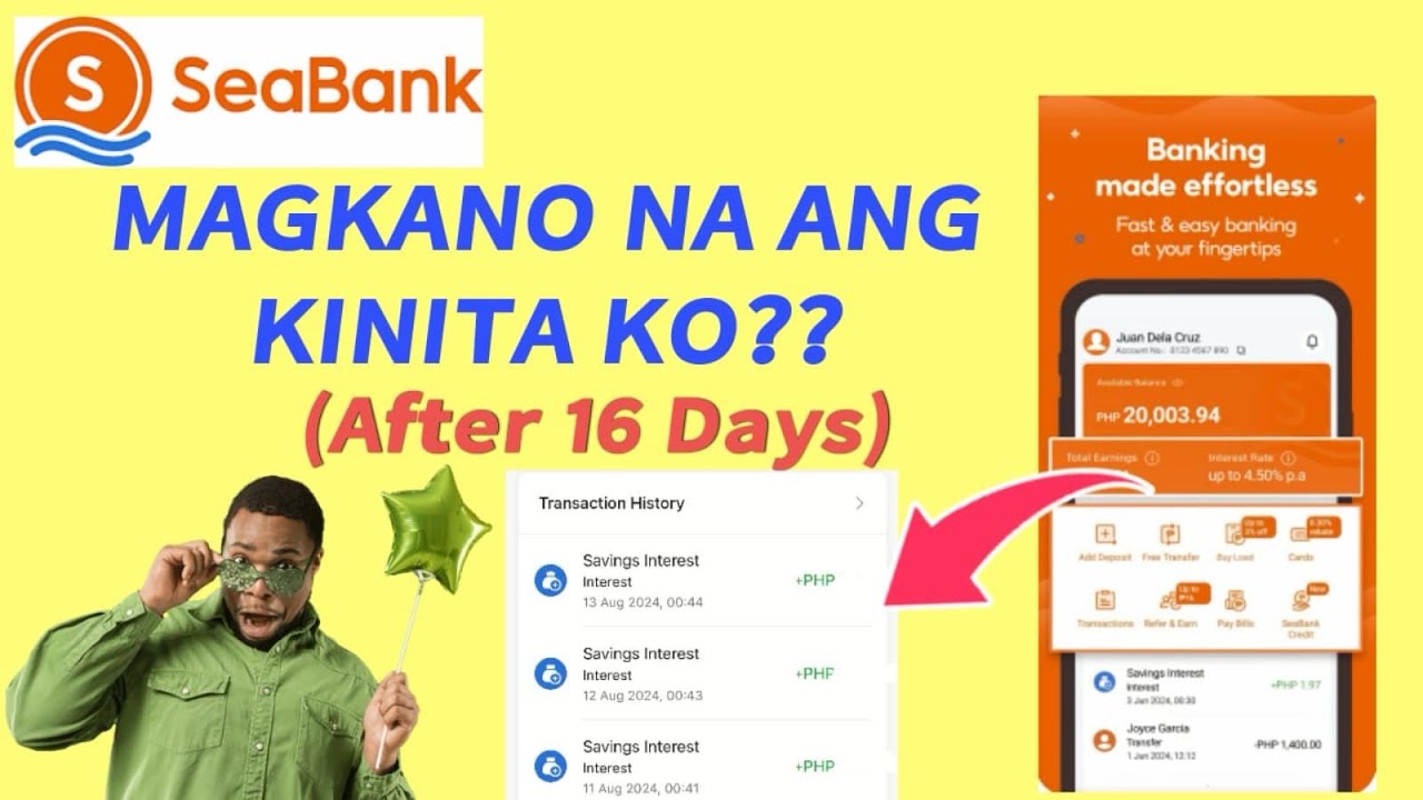 SEABANK PH: MAGKANO NA ANG KINITA KO? EARN INTEREST DAILY WITH SEABANK! BabyDrewTV