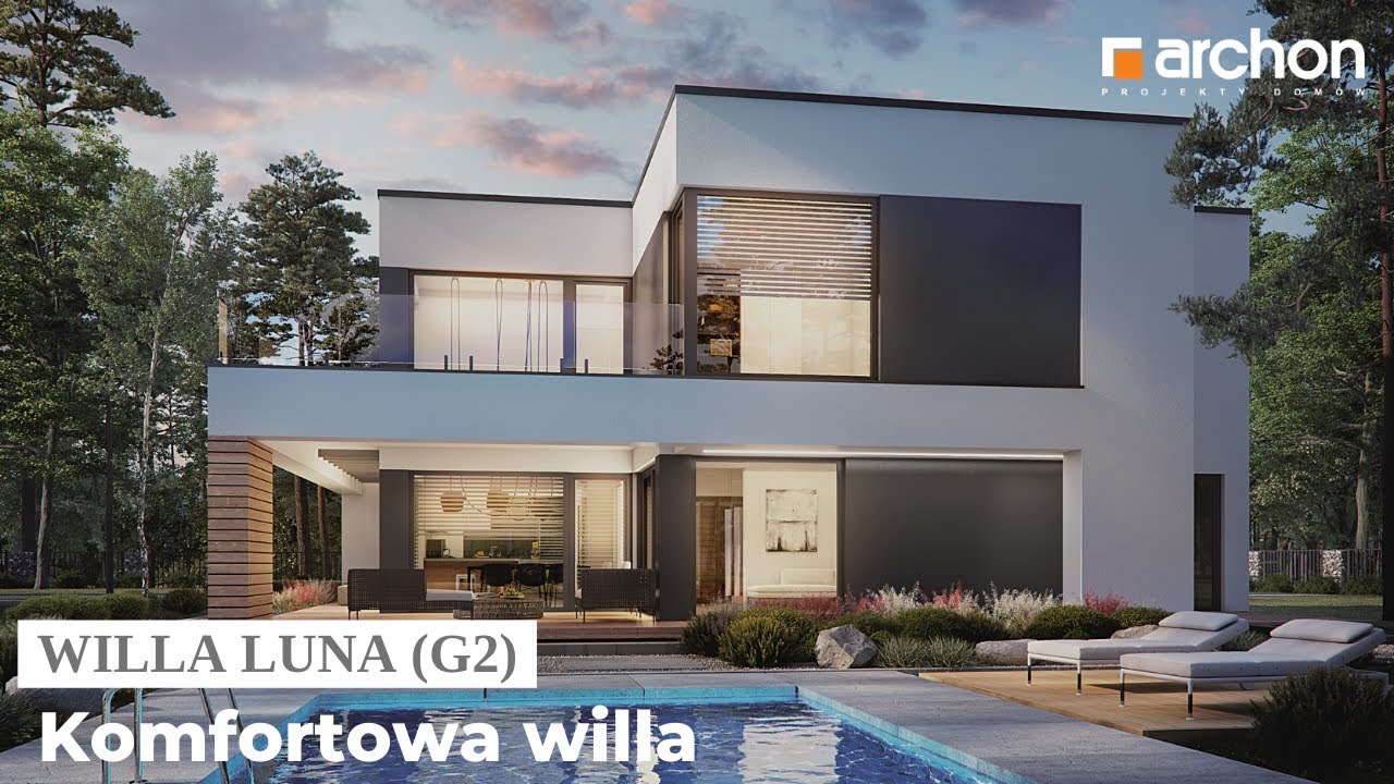 Willa Luna (G2) – Komfortowa, nowoczesna willa I ARCHON+ Projekty Domów