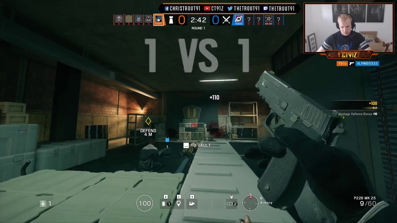 Naughty 1v4 (Rainbow 6 Siege Livestream Highlight)