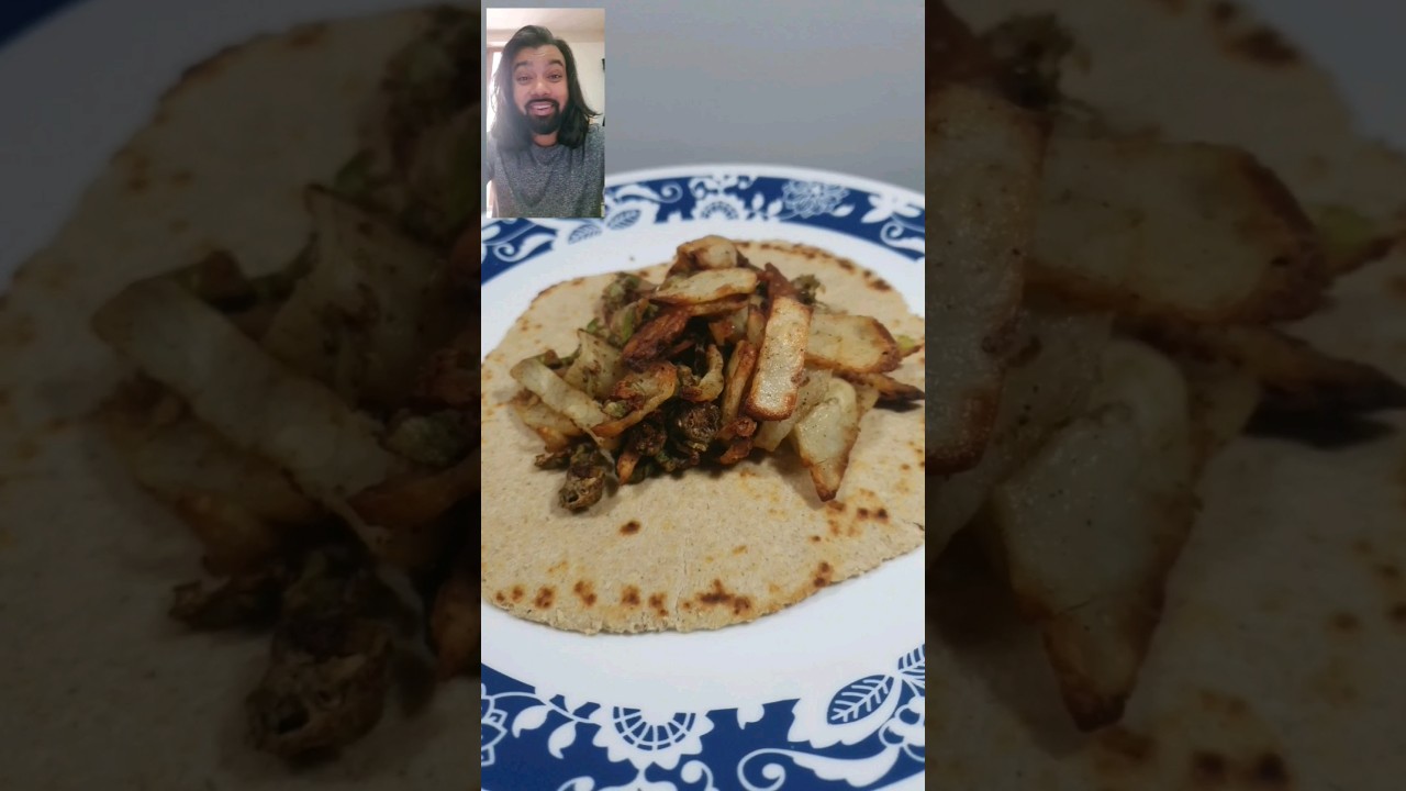 A healthier version of Fried Ochro (okra) and aloo (potato) 