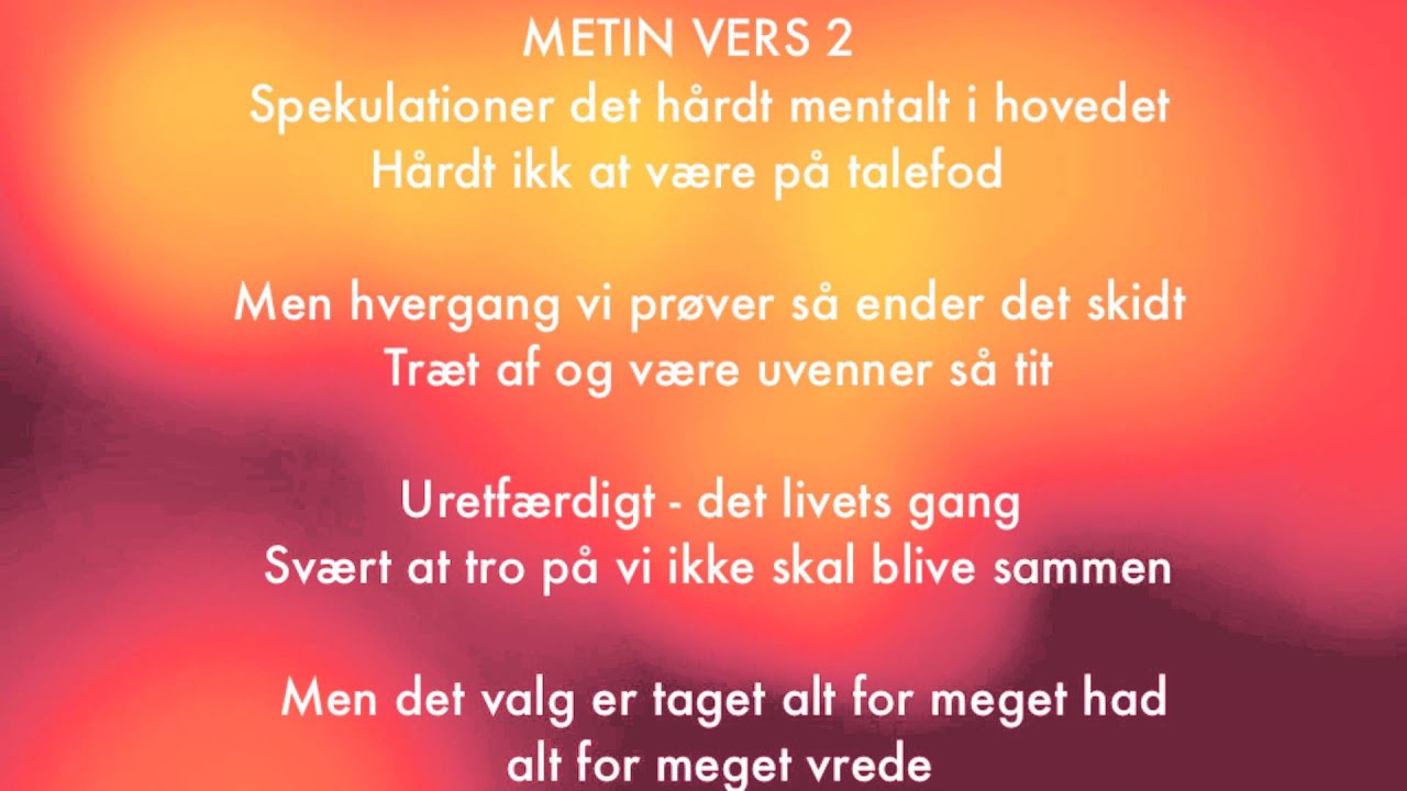 Metin & Nicki - Fortryder alle mine fejl