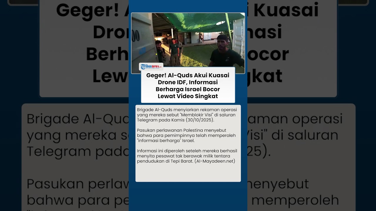Rahasia Militer Bocor setelah Drone IDF Jatuh ke Tangan Al-Quds, Perlawanan Akui Dapat Info Berharga