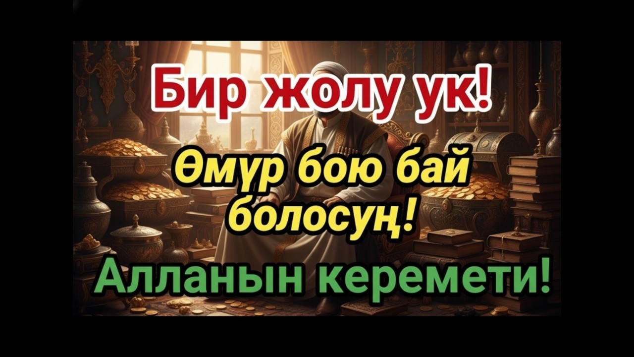 Бир жолу уксаң — ырыскы эшиги ачылат, байлык агат!