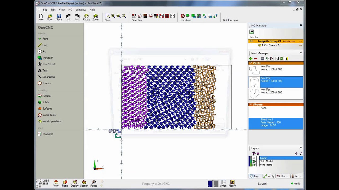 OneCNCXR5 Profiler CAD CAM