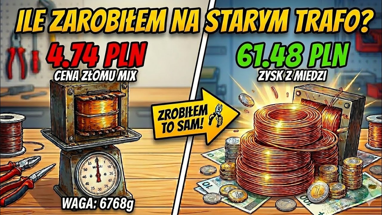 Znalazłem 60 ZŁOTYCH w starym gracie! Czy warto rozbierać trafo?
