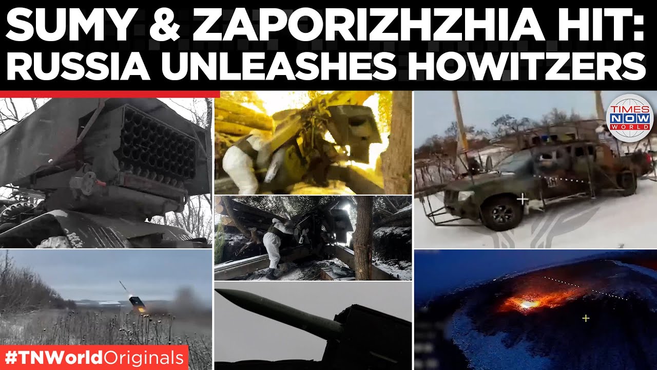 SUMY & ZAPORIZHZHIA BATTLE: MSTA-B Howitzers Strike Armoured Vehicles, Dugouts | World News