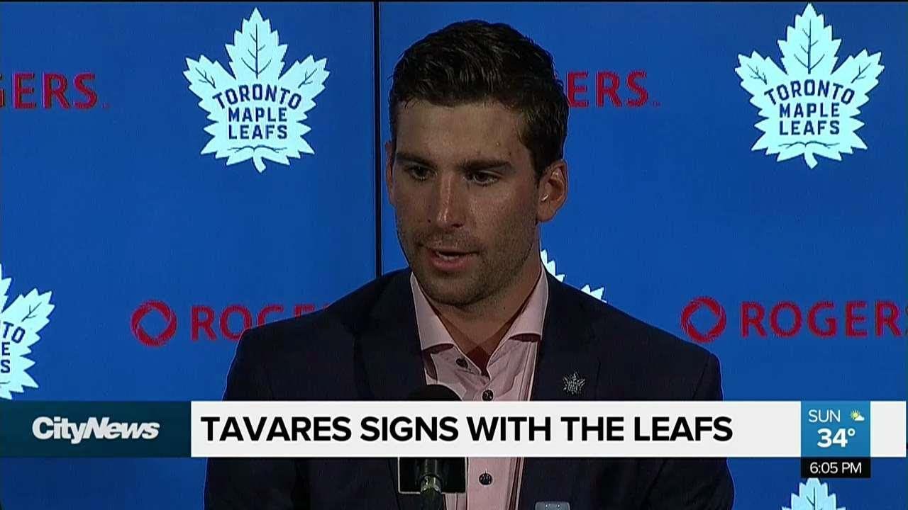 John Tavares signs with the Toronto Maple Leafs