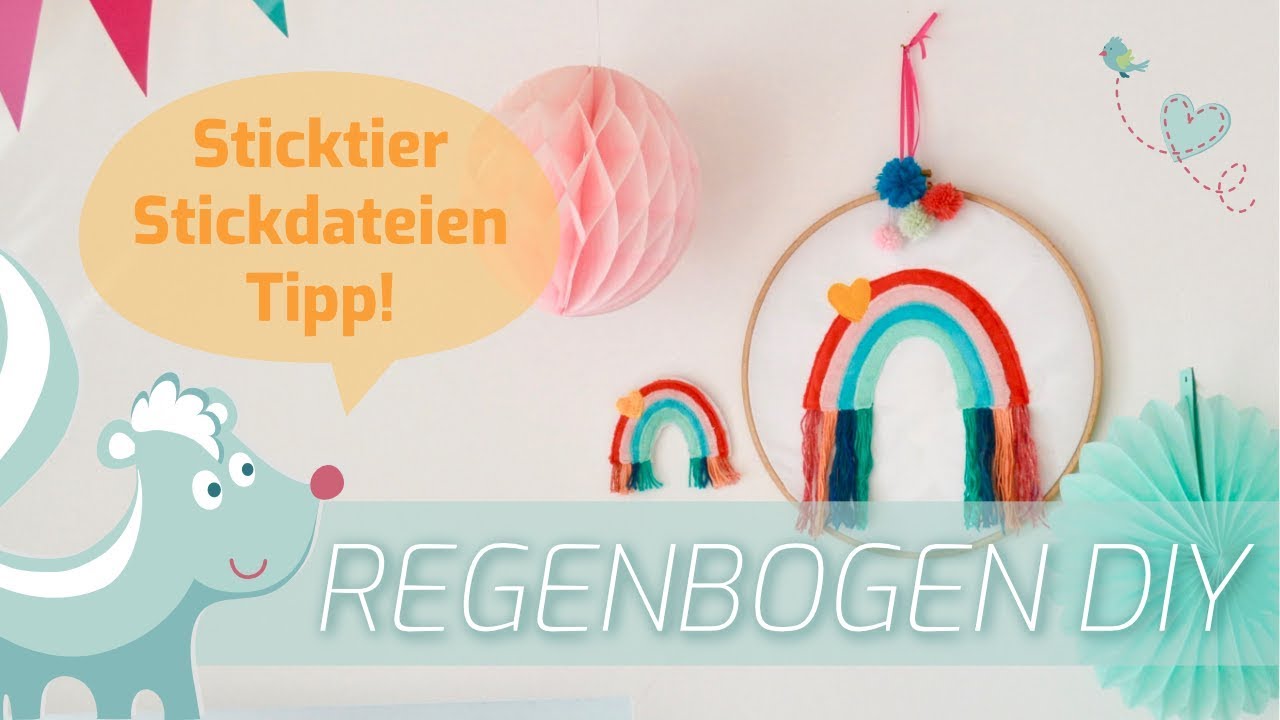 Sticken mit der Stickmaschine -Regenbogen-