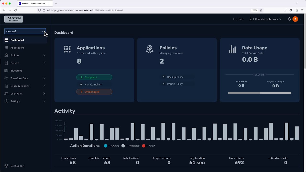 New! Kasten Dashboard Navigation Updates