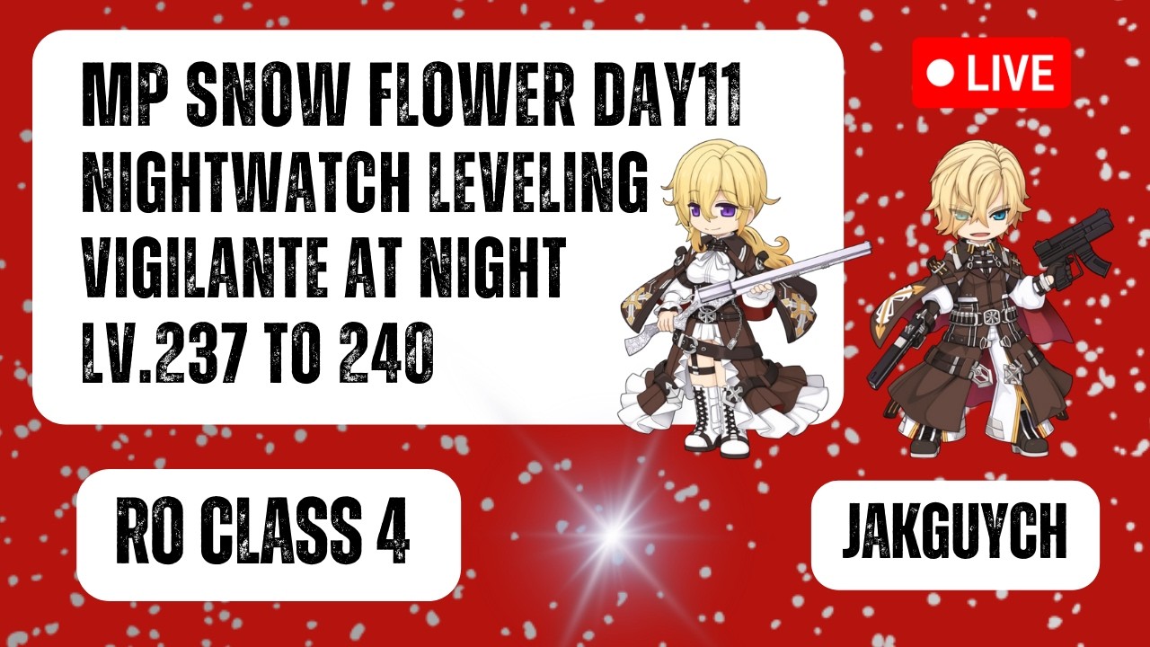 MP SNOW FLOWER DAY 11 NIGHTWATCH LEVELING VIGILANTE AT NIGHT LV. 237 - 240