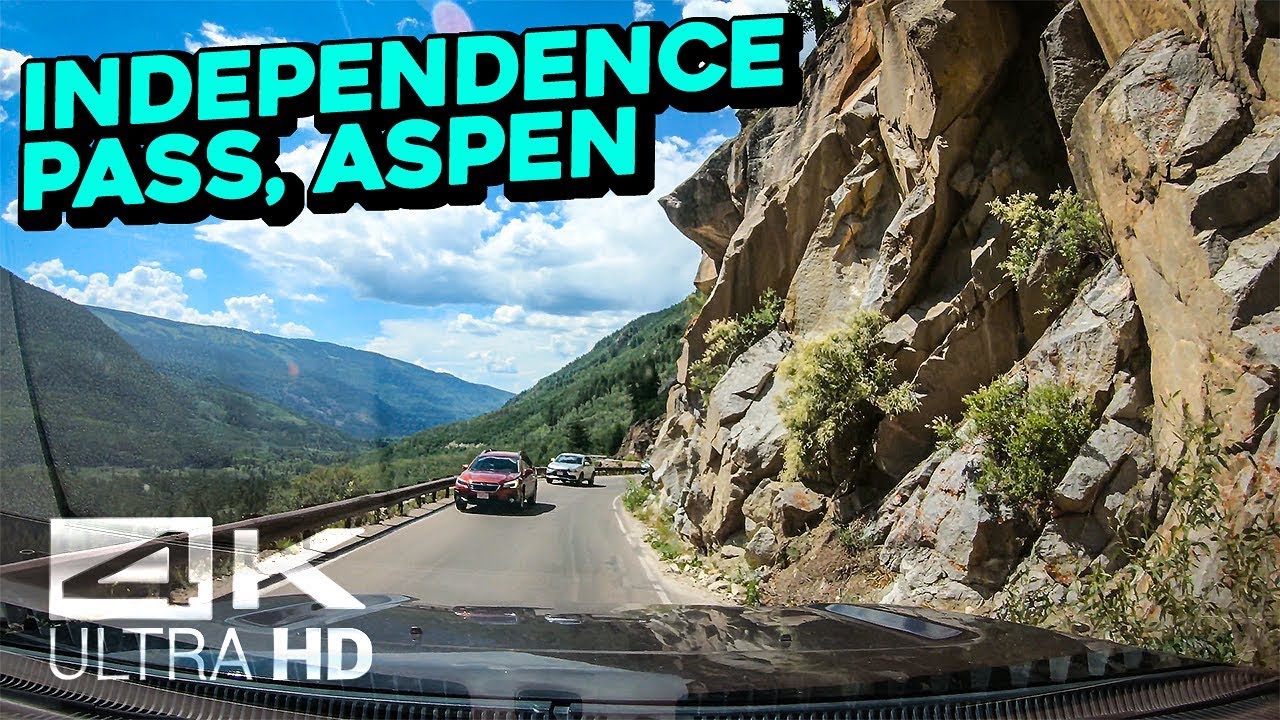 Driving over INDEPENDENCE PASS - Granite to Aspen, CO in 4K Ultra HD Dashcam