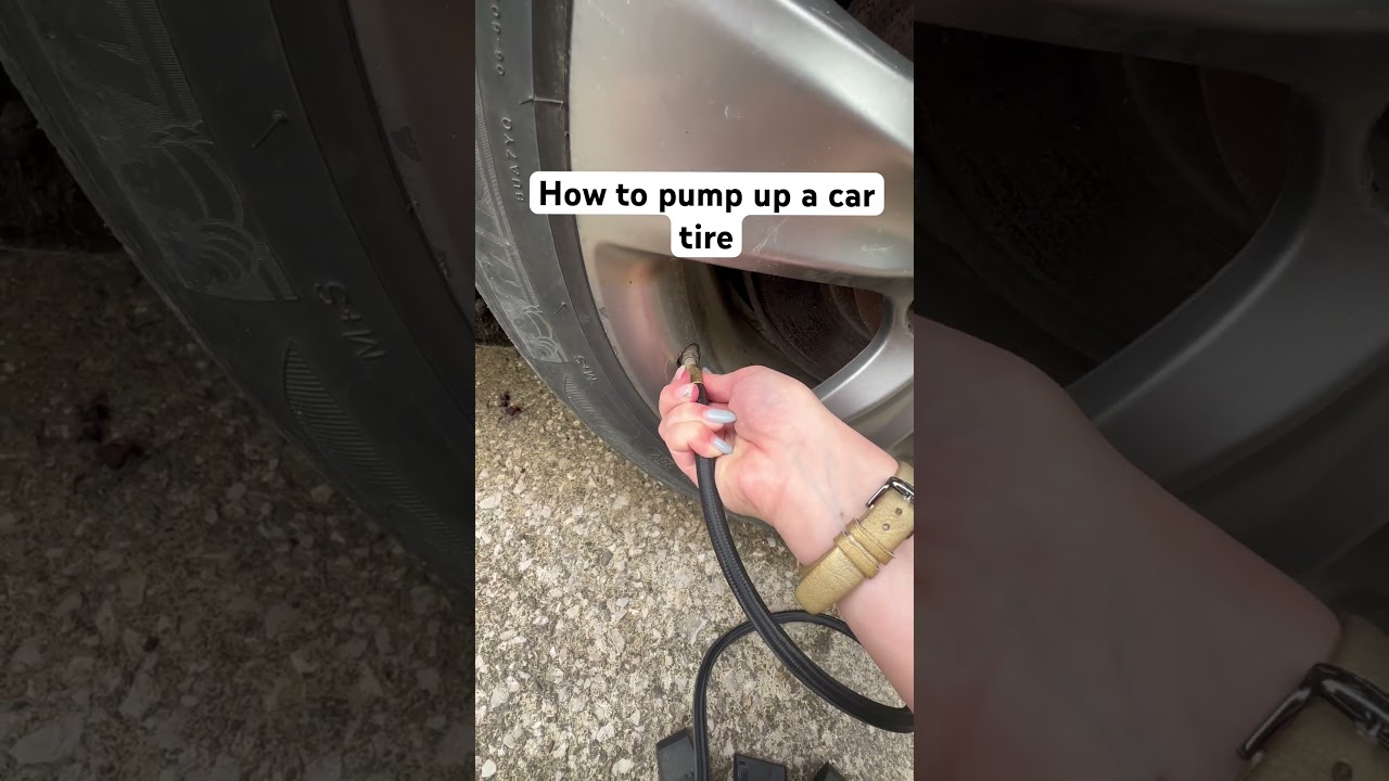 How to pump up a car tire #shorts