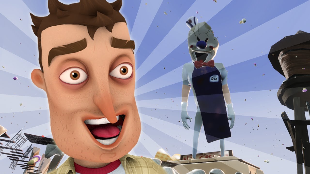 ESCAPE ICE SCREAM TRUCK OBBY SPEED RUN | Hello Neighbor Map Mod