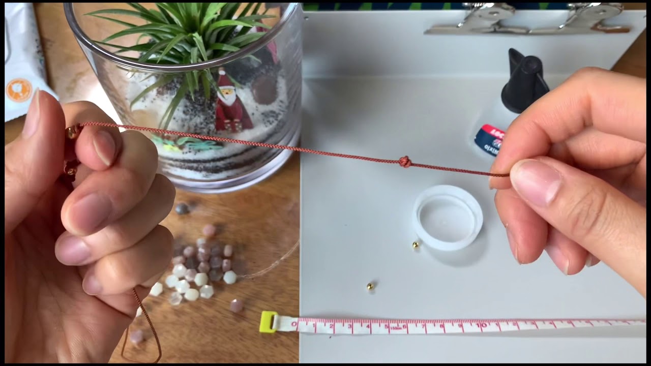 [비나리공방] 피치문스톤 천연석 매듭팔찌만들기