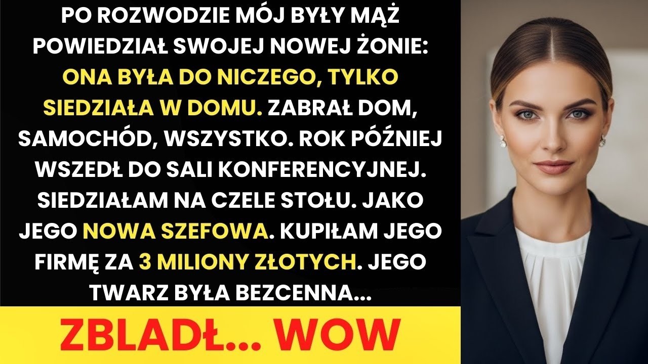 Były mąż mówił  była do niczego    rok później zostałam jego szefową