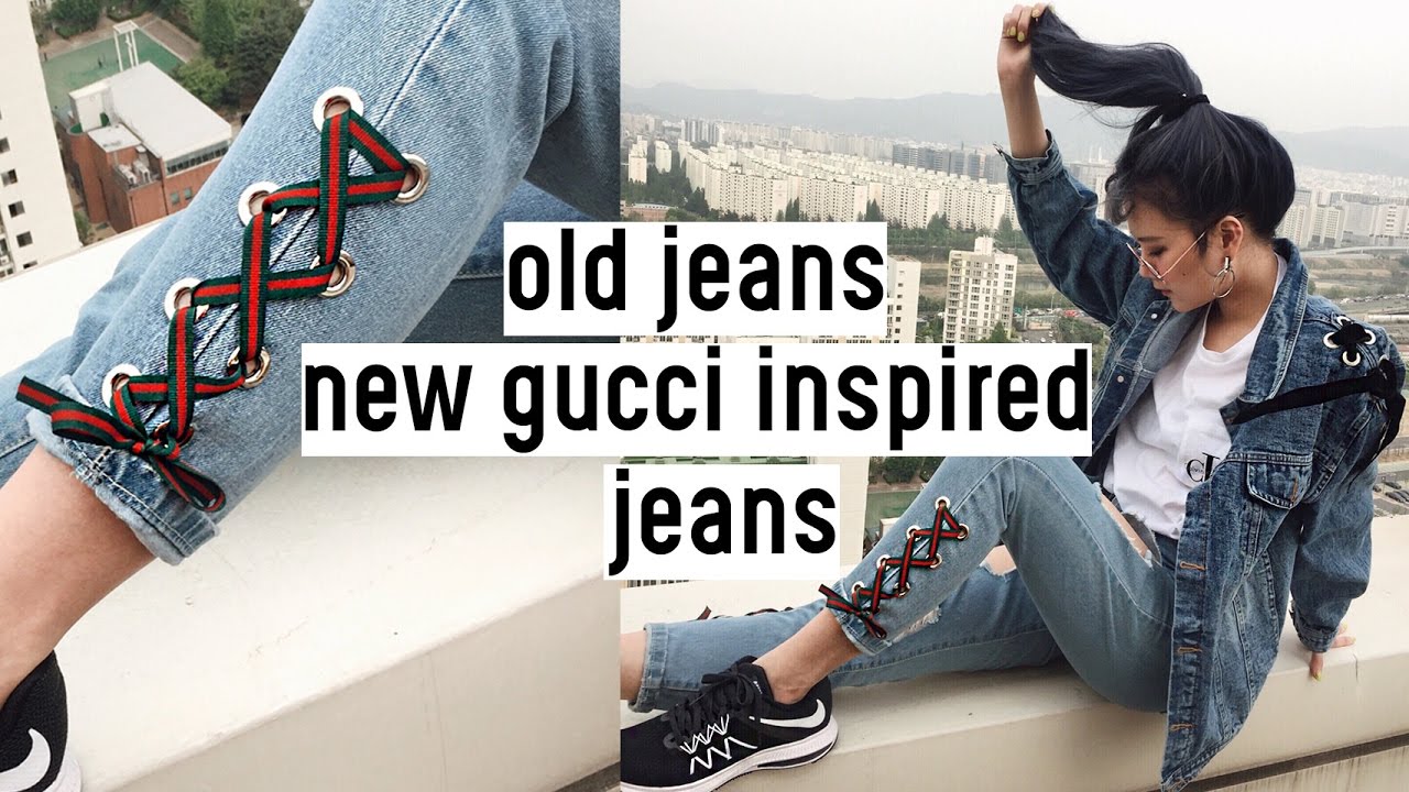 DIY Old Jeans to New Gucci Inspired Jeans (ft.Lookunderhere) | Qformation EP.9