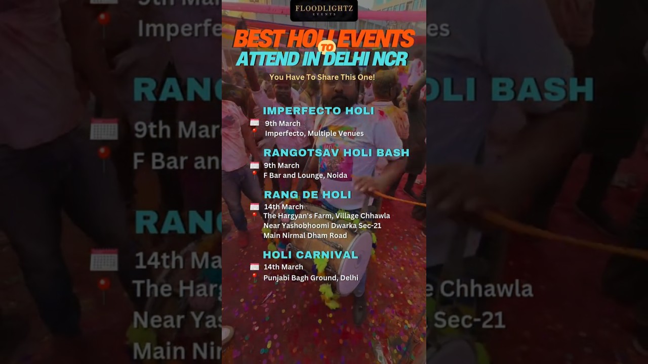 Best Holi Party In Delhi | Holi Events In Delhi NCR 2025 | Holi Party 2025 | Pre Holi Party In Delhi