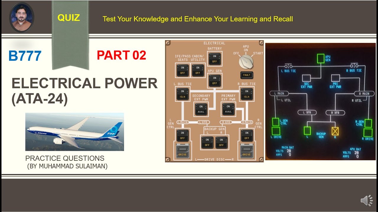 B777 ELECTRICAL POWER ATA-24 QUIZ PART 02
