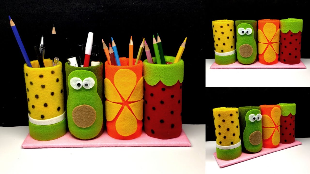 DIY - Pencil Holder Ideas From Plastic Bottles || Plastic Bottle Craft || Tempat Pensil Karakter