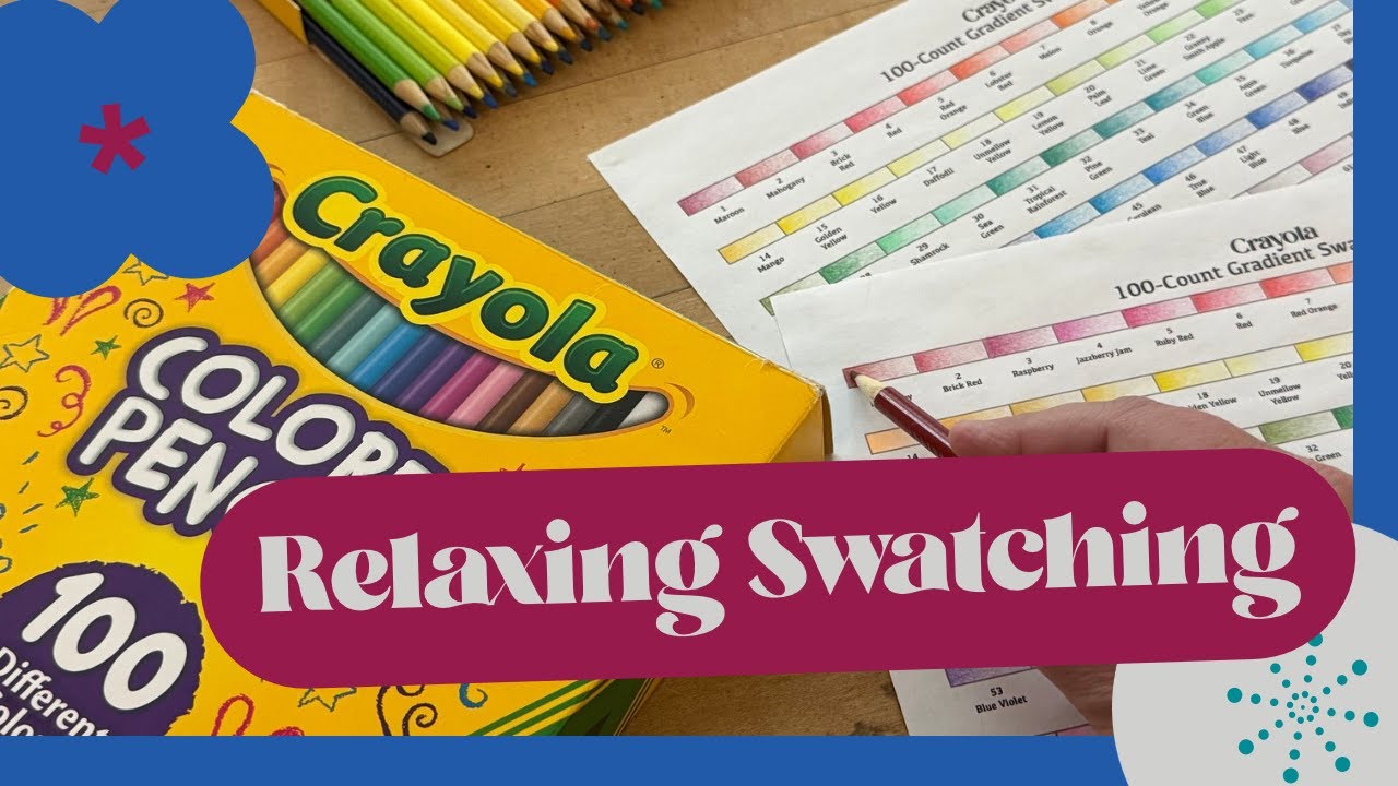 Crayola Colored Pencils 100 Count | Real-Time Swatch Gradient Chart (Two Set Versions)