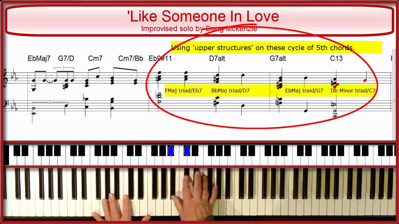 'Like Someone In Love' - jazz piano tutorial