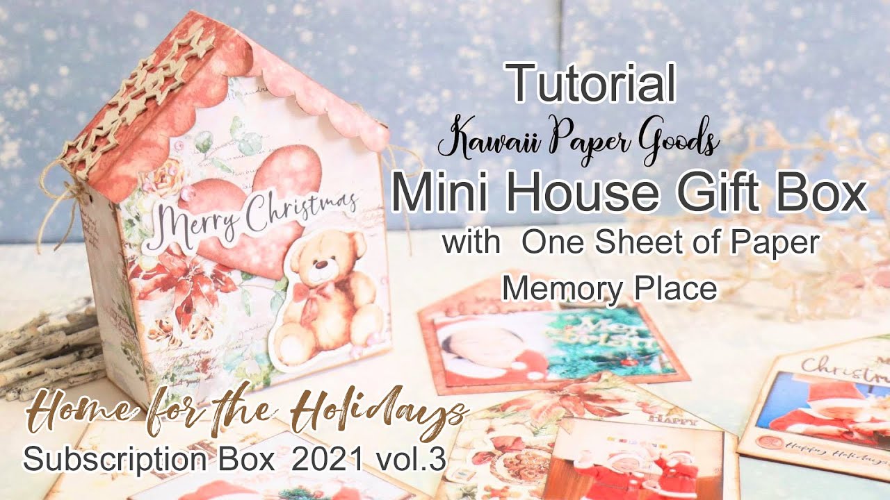TUTORIAL! Mini House Gift Box with One Sheet of Paper
