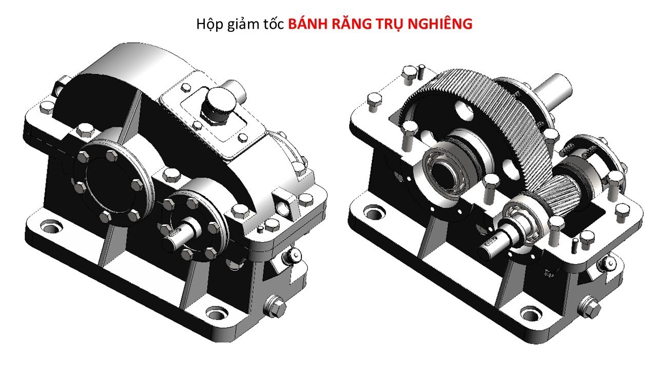 Thiết kế bộ truyền bánh răng trụ nghiêng, thẳng