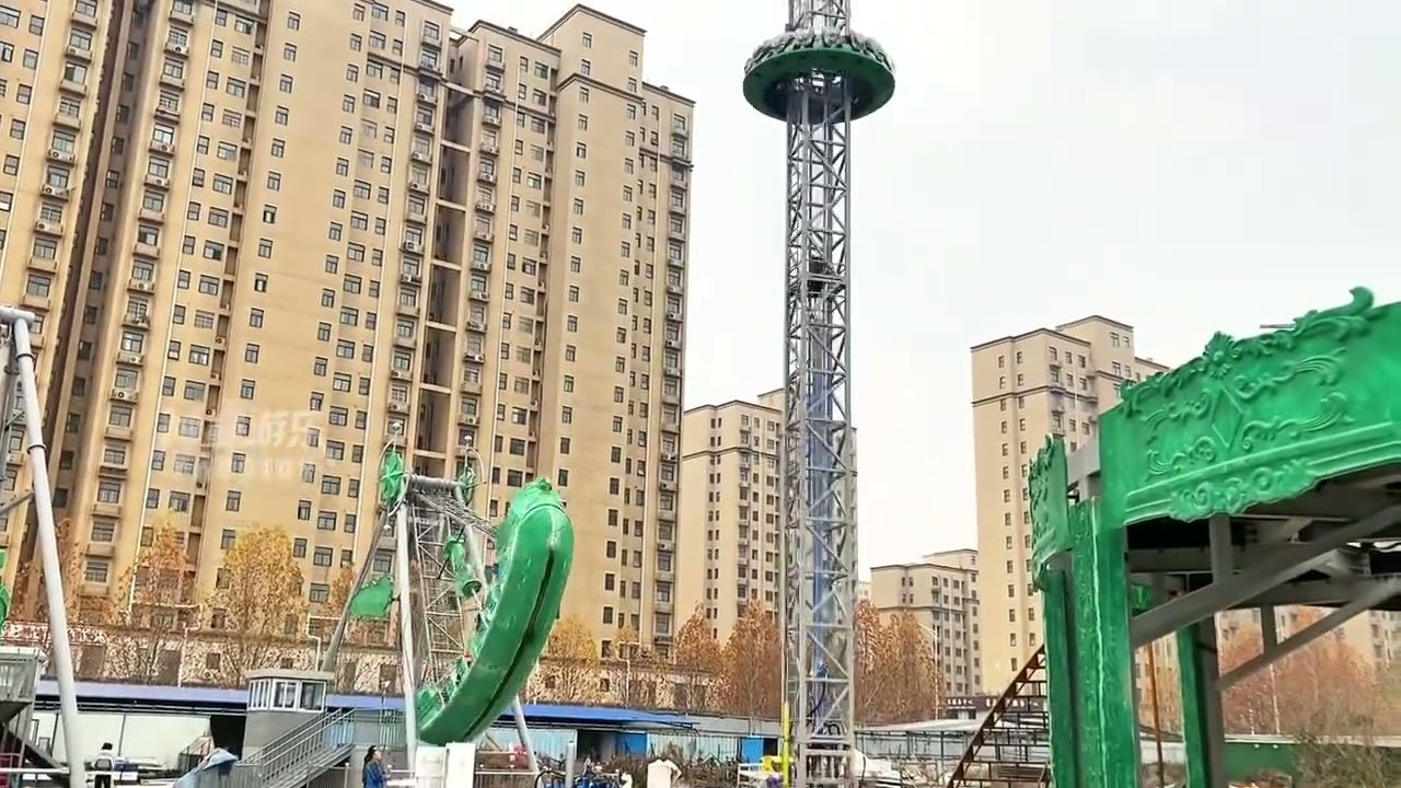 pirate ship and sky drop tower