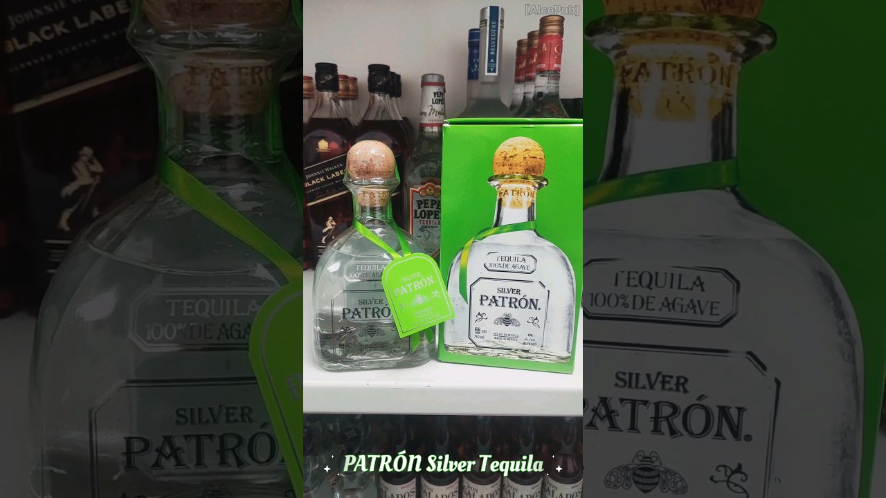 🪴PATR&Oacute;N Silver Tequila🪴 | Silver/Blanco Tequila | 100% agave silver Tequila | AlcoPub #shorts #viral