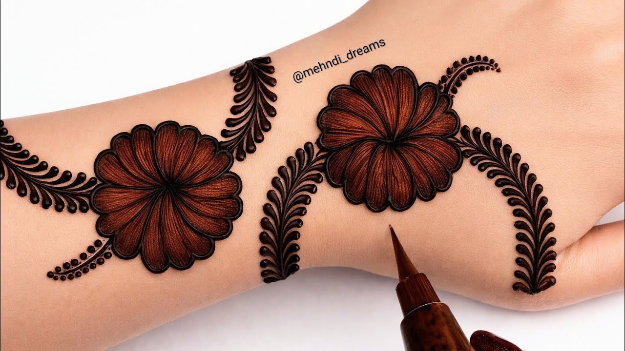 Very simple unique style mehndi design for back hand|new easy mehndi design 2026 | mehandi designs|