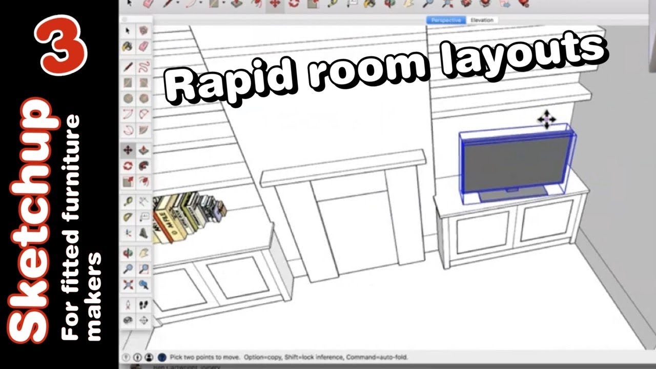 SketchUp for Fitted Furniture Makers 3: Rapid room layouts with pre-drawn components and templates