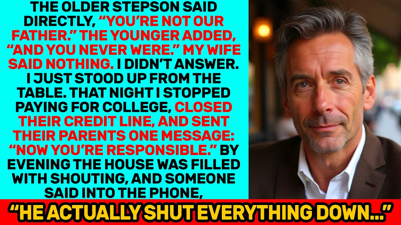 My Stepsons Said “You’re Not Our Father”… So I Sent One Message to Their Parents