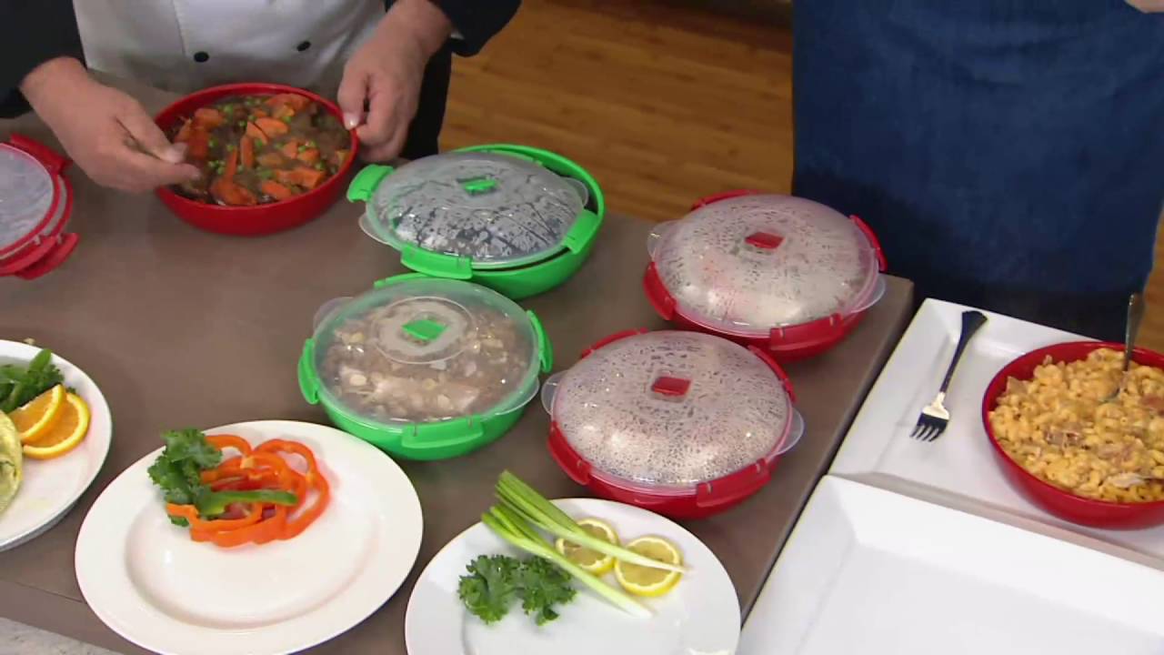 Sistema Set of 2 Microwave Round Domed Casseroles on QVC