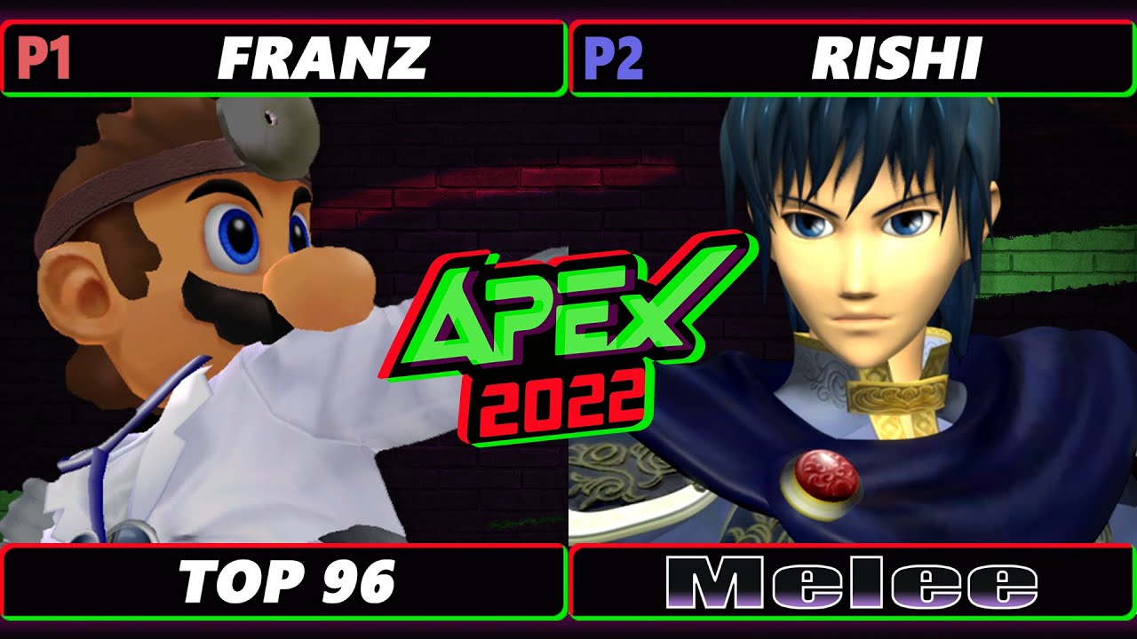 Apex 2022 - Franz (Dr. Mario) Vs. Rishi (Marth) - SSBM Melee Tournament