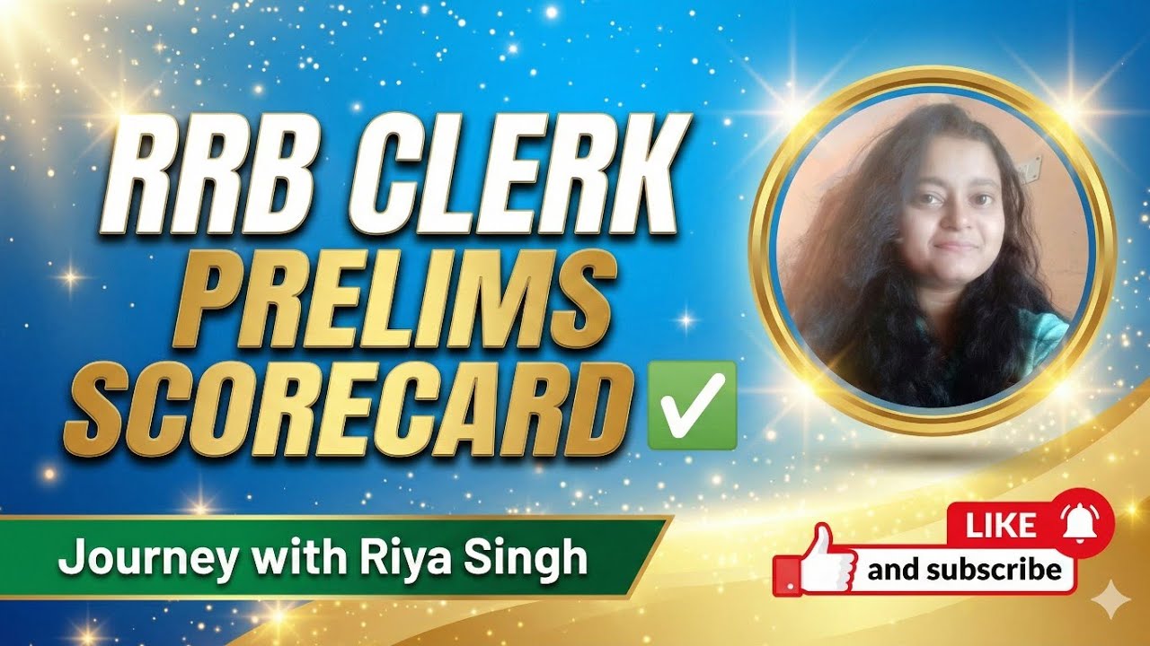 🎇RRB Clerk Prelims Scorecard 2025 | ✅My Marks 🧿| 🌞next strategy videos #youtubevideos #rrb #ibps