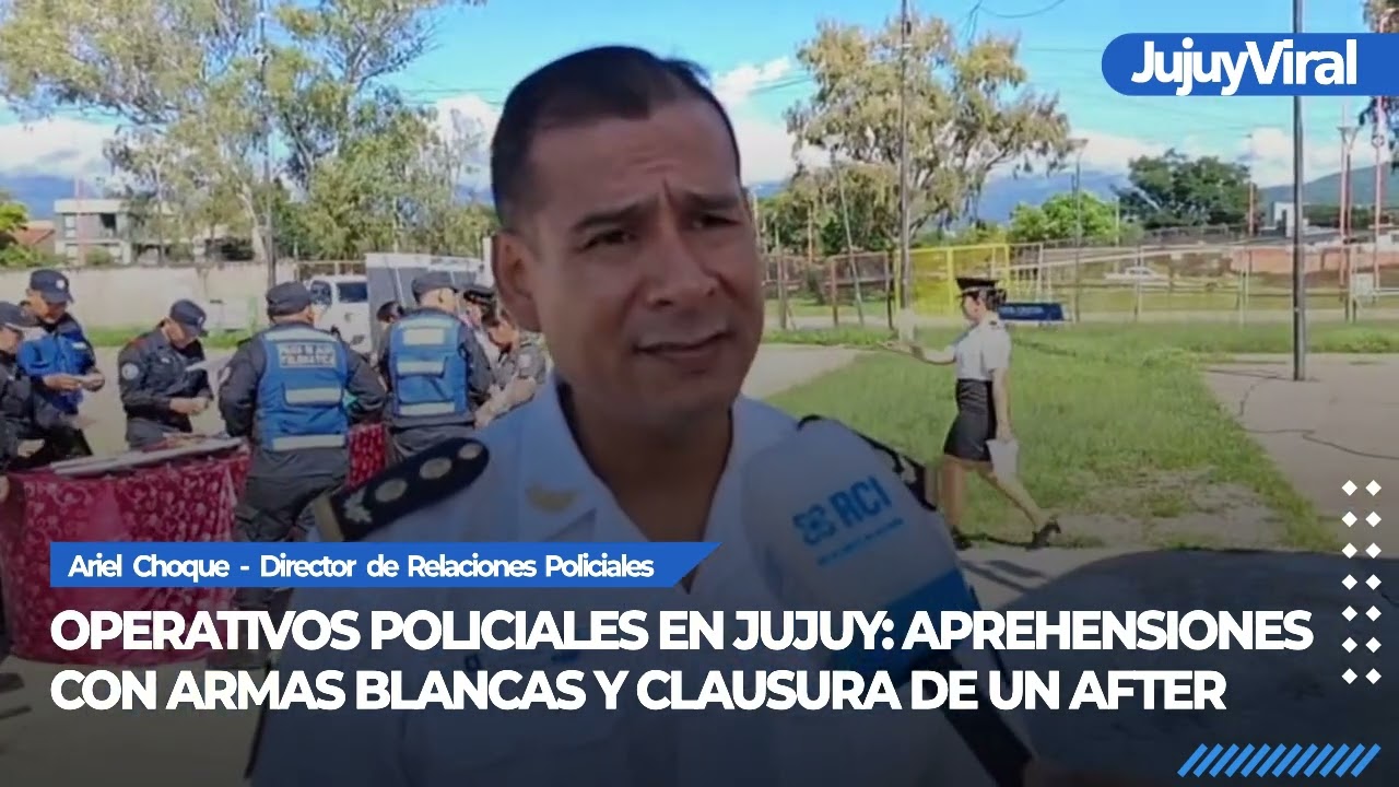 Operativos policiales en Jujuy: aprehensiones con armas blancas y clausura de un after
