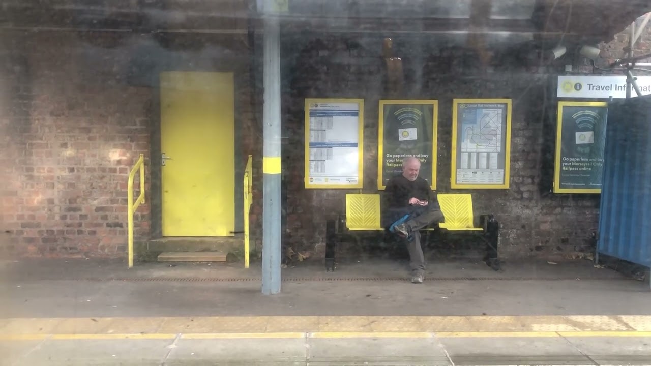 A merseyrail train ride from hunts cross to Southport