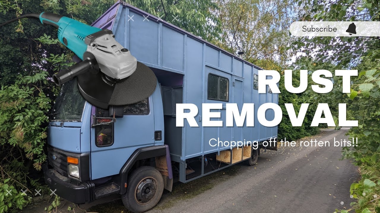 Rust removal on our 1987 Ford Cargo 0813, horse box to home ❤️