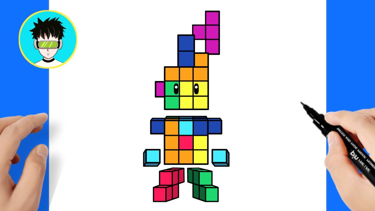How to draw TETRIMINO TITAN from Stumble Guys