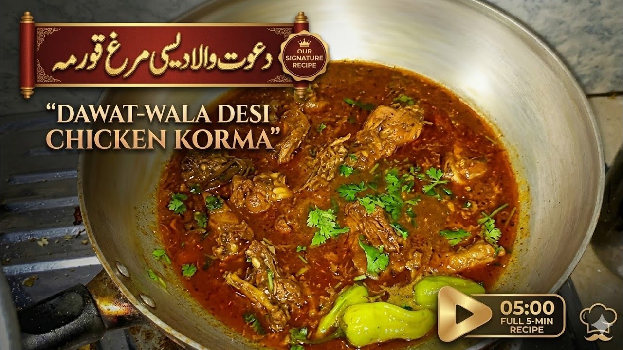 Dawat Wala Desi Murgh Korma Recipe | Shadiyon Wala Deghi Korma Banane Ka Tarika
