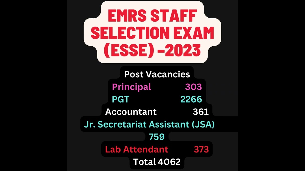 EMRS NON TEACHING RECRUITMENT 2023 | 