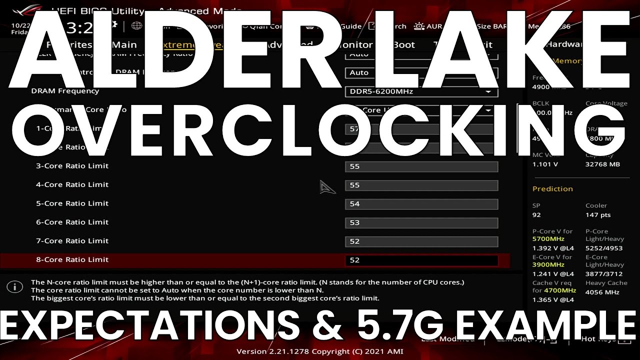 Alder Lake Overclocking: Expectations & 5.7GHZ 12900K Example (feat. Maximus Z690 Extreme)
