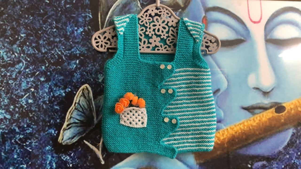 Knitting Baby Half Jacket / Sweater for 1.5 to 2 yrs