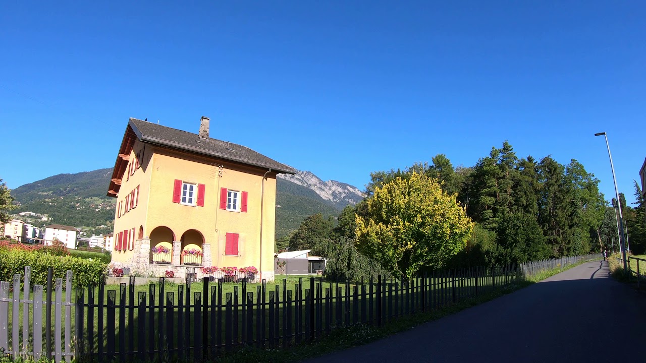 Exploring Monthey City in Switzerland 4K