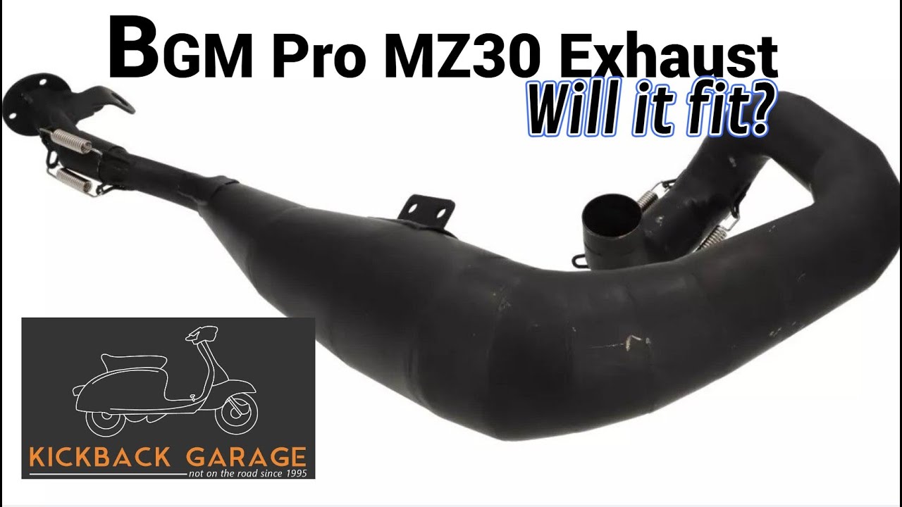 BGM Pro MZ30exhaust fitment video #kickbackgarage #lambretta