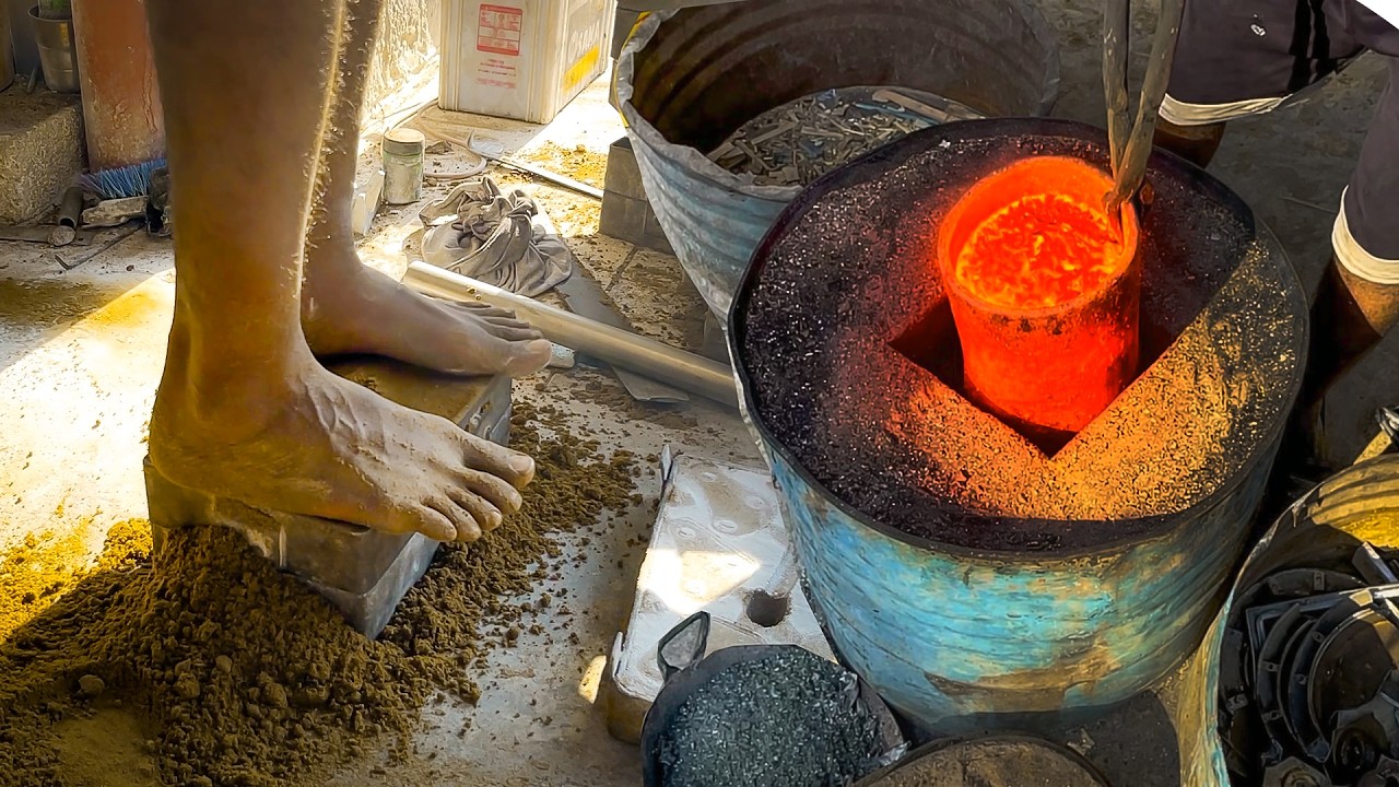 Scrap Metal Melting Process | High Quality Truck Parts Manufacturing