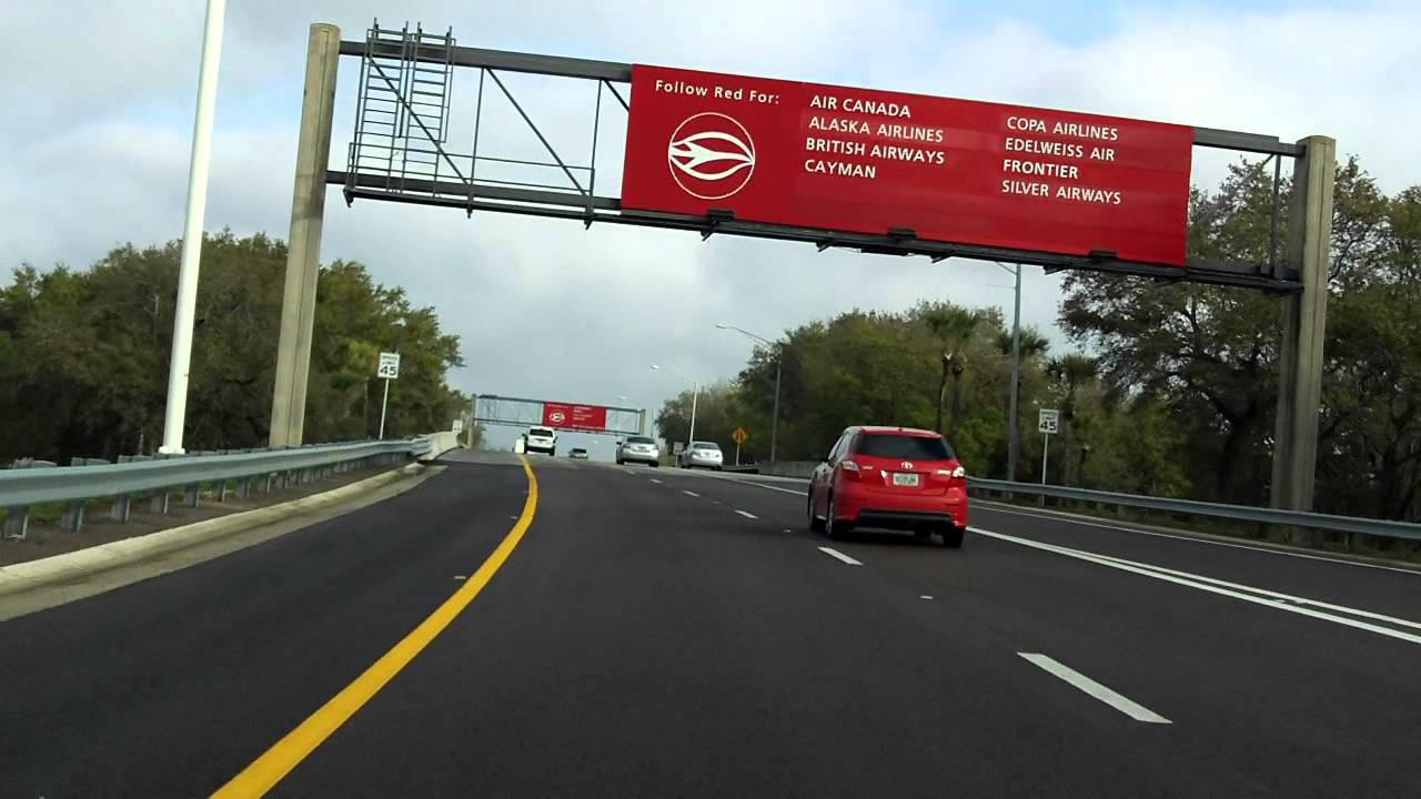 Tampa International Airport Access Road inbound